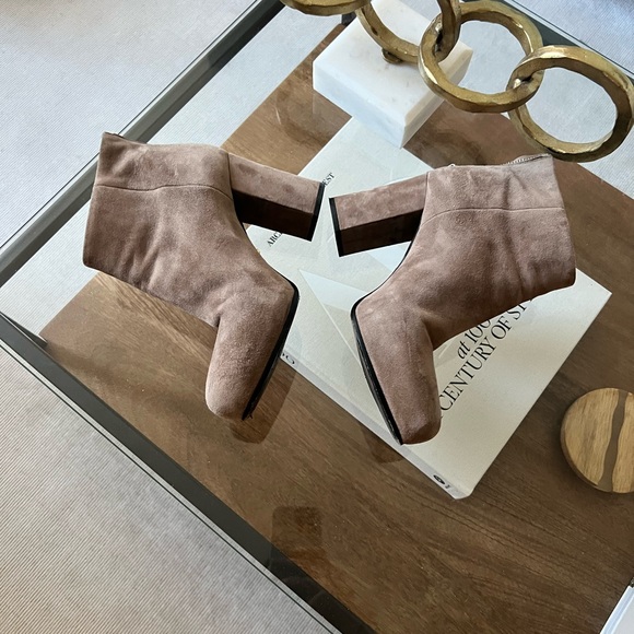 Prada Suede Booties in a cool brown/tan color - Picture 4 of 4